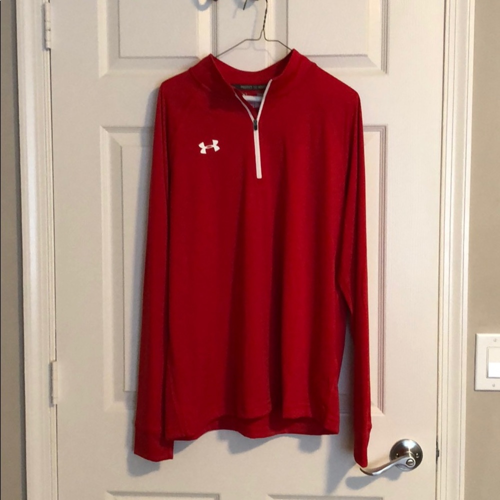 Under Armour Red Quarter Zip Pullover